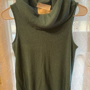 Anthropologie Vanessa Virginia Ribbed Cowl Neck Sleeveless Top XS